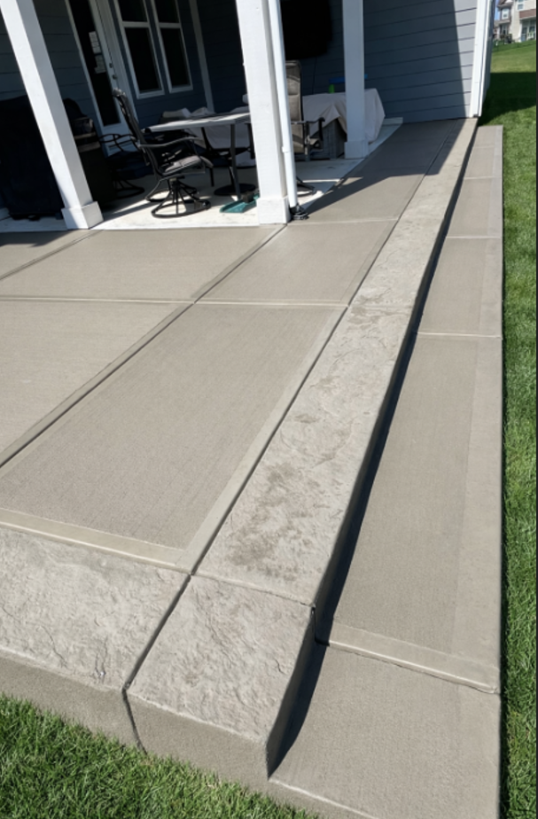 Concrete accessibility ramp