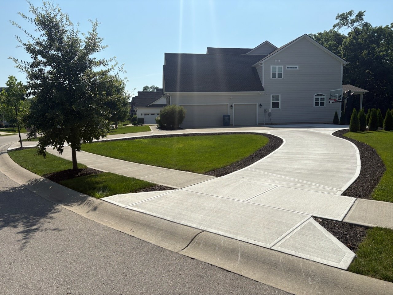 Concrete driveway replacement in downtown Indianapolis