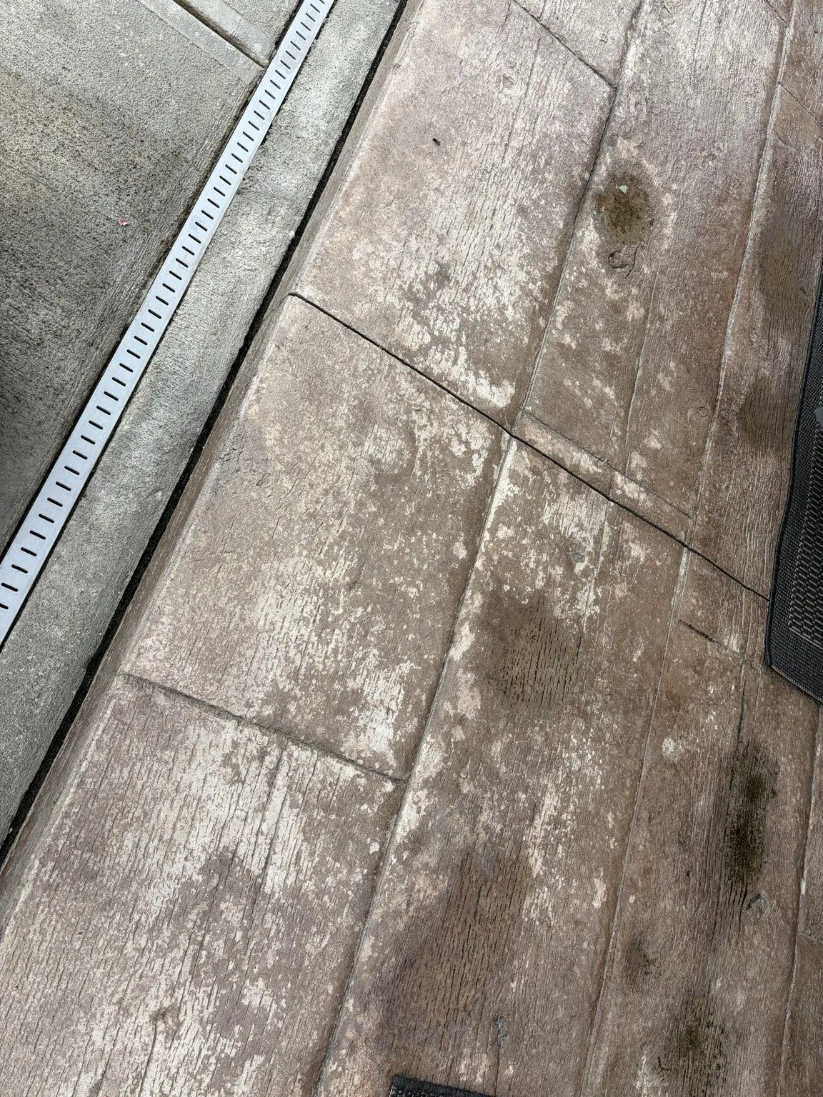 Damaged stamped and decorative concrete