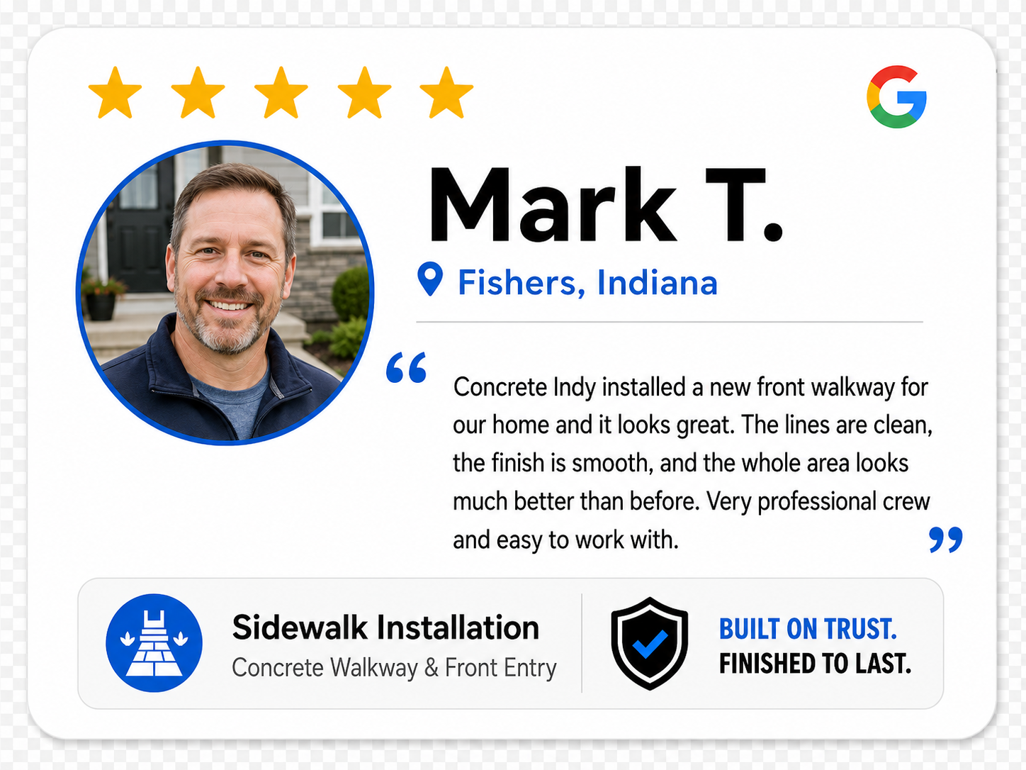 Concrete Indy customer testimonial