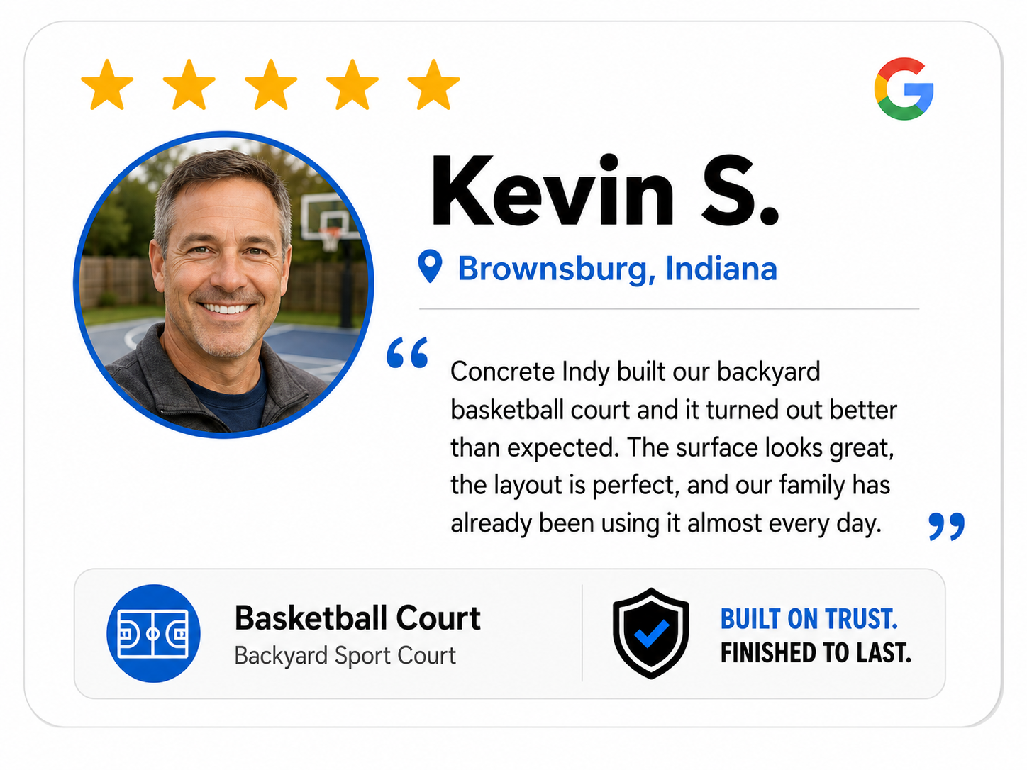 Concrete Indy Google review