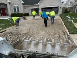 Basketball court dimensions marked in a residential backyard
