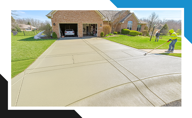 brand new home concrete driveway Indianapolis 